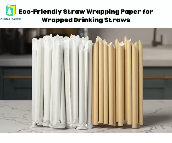 Umweltfreundliches Strohhalm-Einwickelpapier für umwickelte Trinkhalme