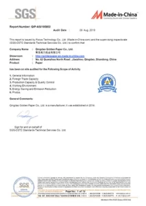 SGS-Zertifikat