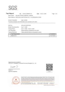 SGS-Zertifikat